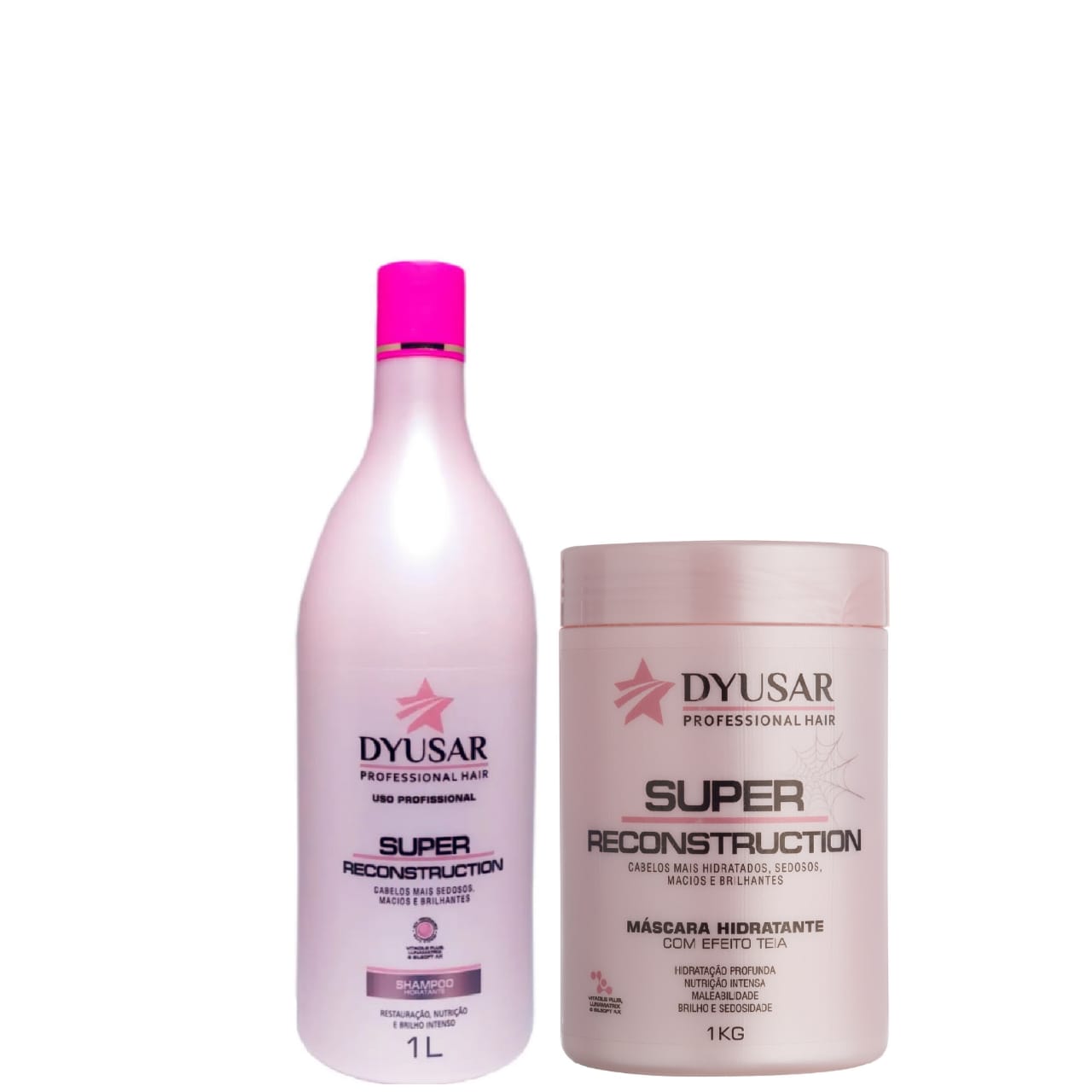 Kit Super Reconstruction Shampoo e Máscara DYUSAR Grande