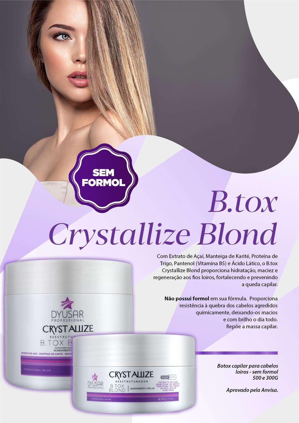 Máscara Redutora de Volume Crystallis Blond Dyusar 500g - Dyusar