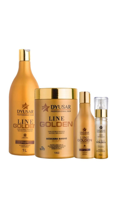 Kit de Hidratação Ouro Shampoo Máscara Óleo e Condicionador