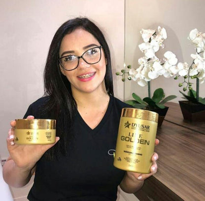 Kit Hidratação Line Golden Shampoo + Máscara 1Kg DYUSAR