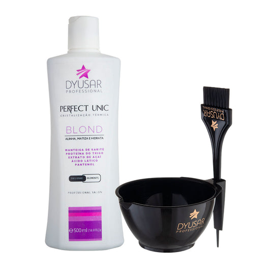 Máscara Reestruturadora Unicplastia Blond 1L + Pincel E Cumbuca