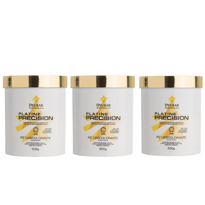 KIT 3 Pós Descolorante Capilar Precison P.White DYUSAR 9tons