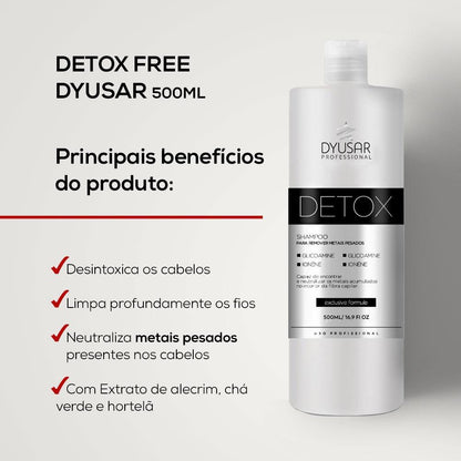 Shampoo Desintoxicante Detox Free Dyusar Cosméticos 1 Litro