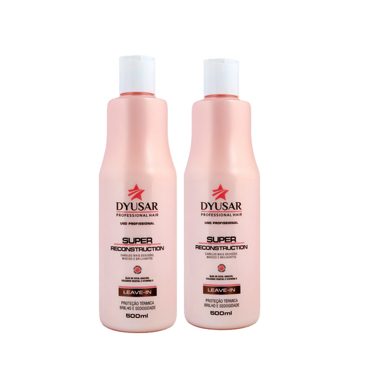 Kit com 2 Leave-in Super Reconstruction Dyusar 500ml