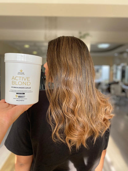 Kit Pó Descolorante Active Blond Azul E Ox 10 Volumes Dyusar