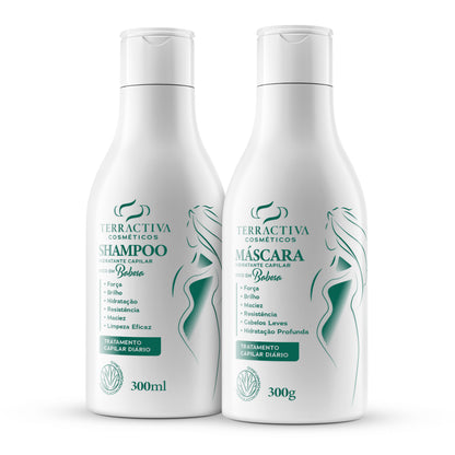 Kit Babosa Com Máscara e Shampoo De 300ml TERRACTIVA