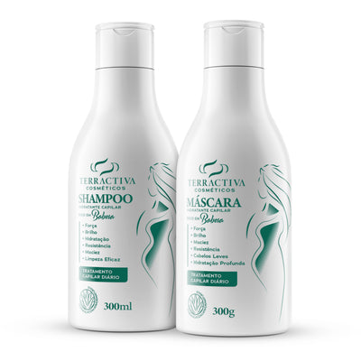 Kit Babosa Com Máscara e Shampoo De 300ml TERRACTIVA