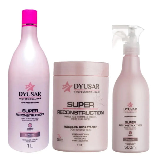 Kit Super Reconstrução 1KG Com Queratina Restauradora