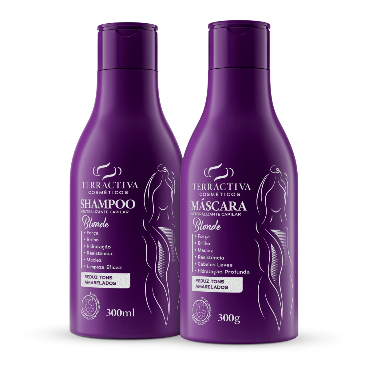 Kit Matizador Com Máscara E Shampoo De 300ml TERRACTIVA