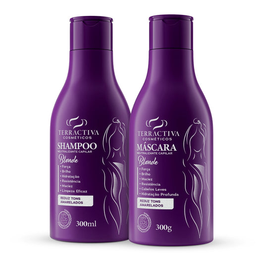 Kit Matizador Com Máscara E Shampoo De 300ml TERRACTIVA