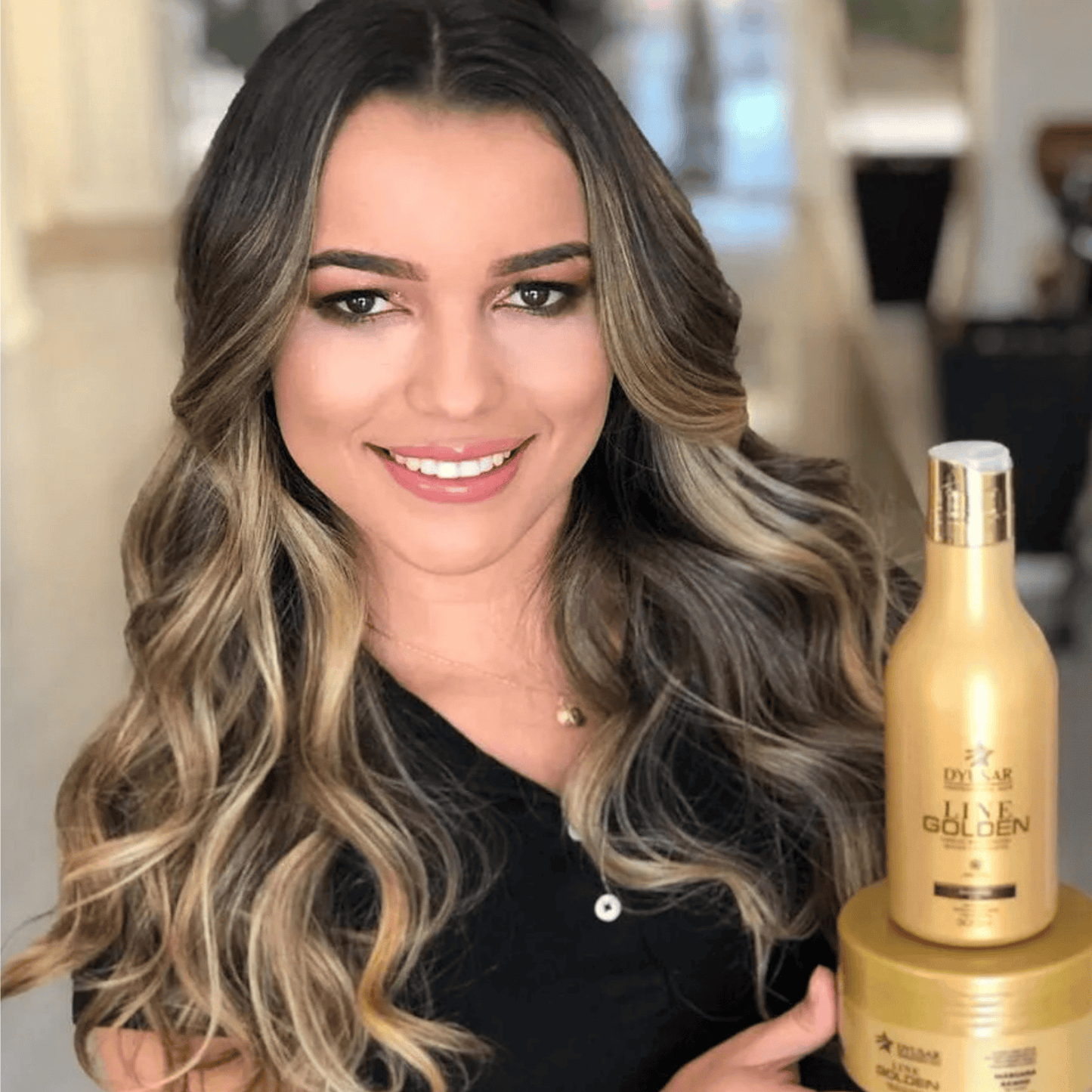 Kit Shampoo e Condicionador Line Golden 1L Dyusar
