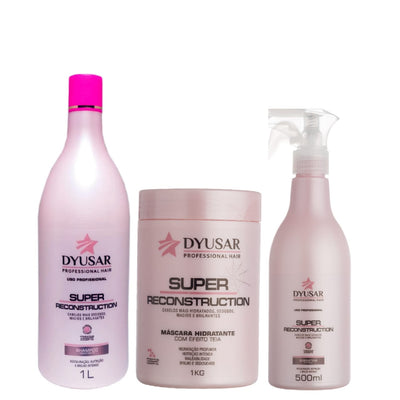 KIT Terapia Capilar com queratina super reconstrução DYUSAR