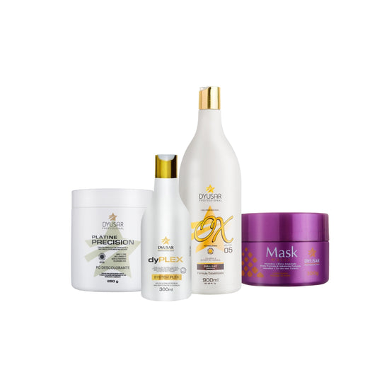 Kit Pó Descolorante 250g + Ox 5 + Plex + Mascara Matizadora
