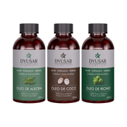 Kit 3 Óleos Naturais Coco, Alecrim e Rícino 60ml Dyusar - Dyusar