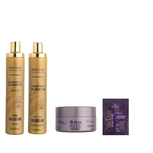 Kit Máscara Reestruturadora PerfectPlastia 500ml +Masc S.O.S 300g+BRINDE