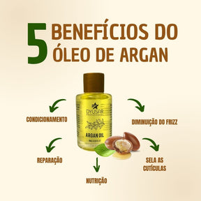 Oléo Reparador De Pontas Argan Oil Dyusar Cosméticos 9 ml - Dyusar