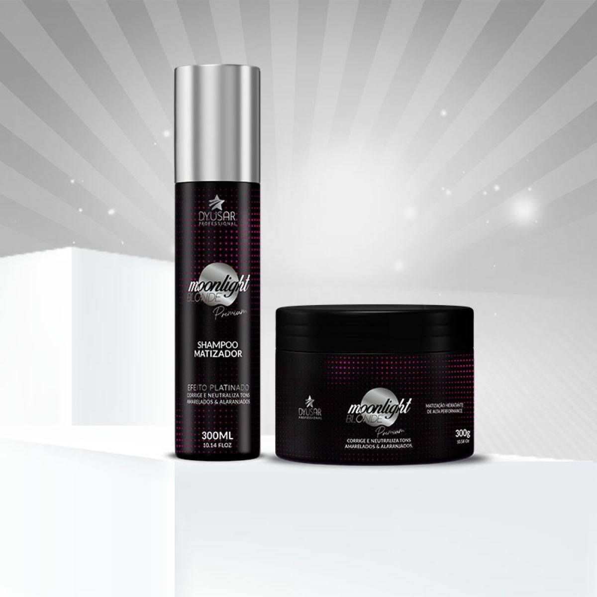 Kit Pó Descolorante 250g + Ox 5 + Máscara Moonlight Dyusar
