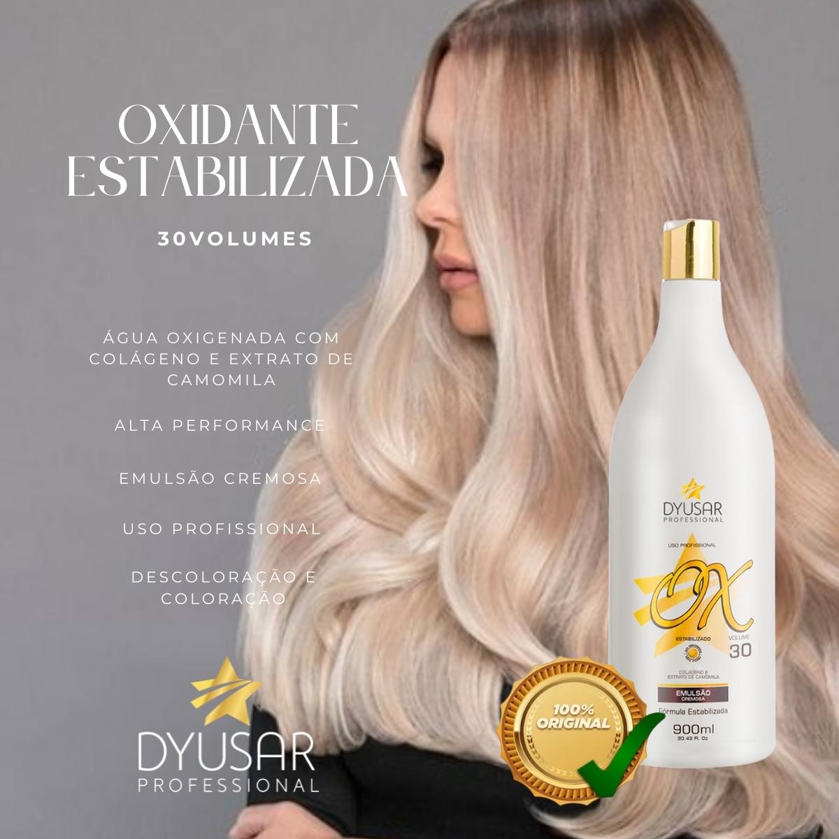 Kit Coloração Profissional 2 Pó Descolorante com 2 Ox e Plex