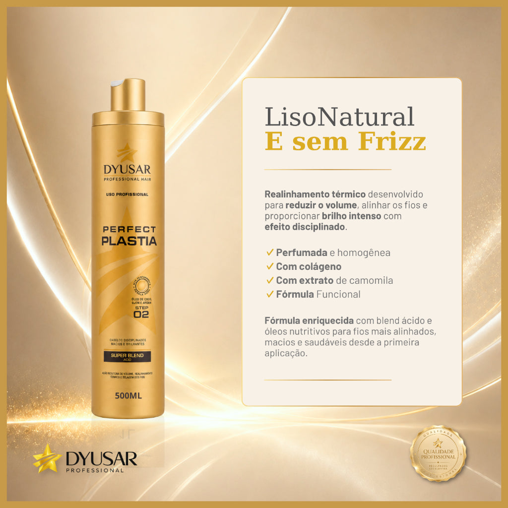 Progressiva Sem Formol Perfect Plastia Dyusar  + Brinde Body Splash