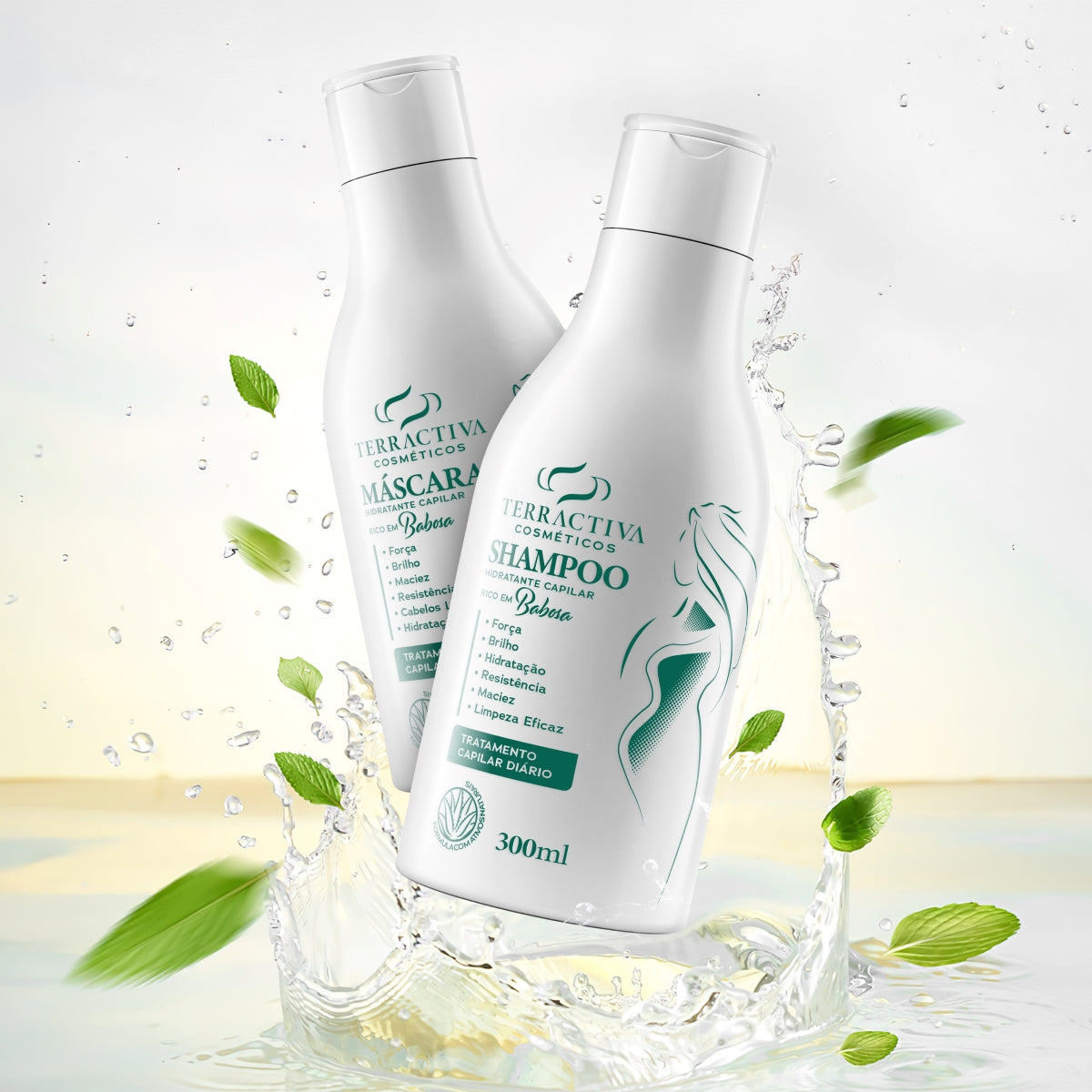Kit Babosa Com Máscara e Shampoo De 300ml TERRACTIVA