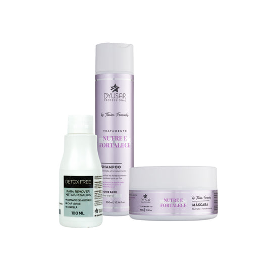 Kit Crescimento Capilar Nutre E Fortalece Com Shampoo Detox