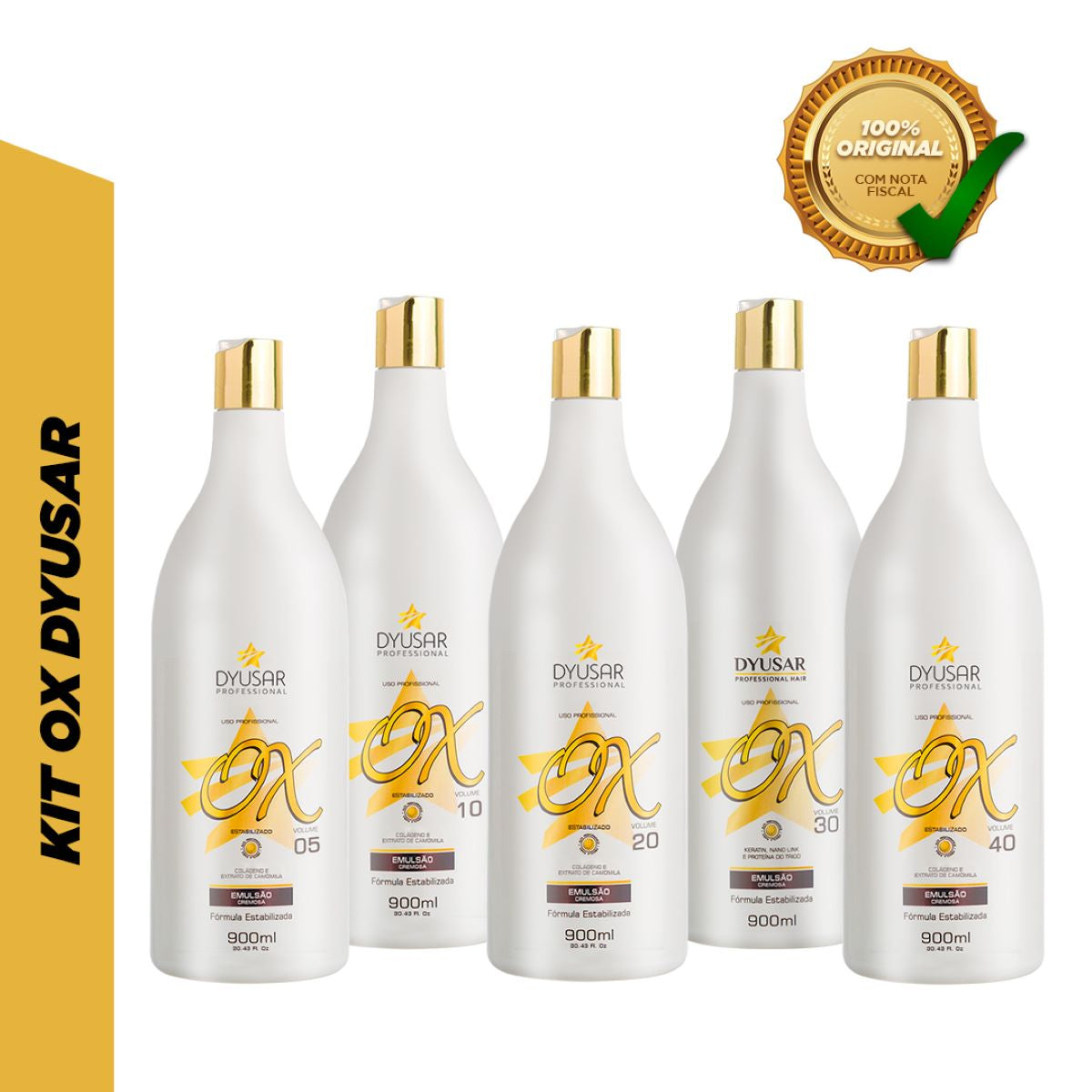 Kit de 5 Oxidantes Estabilizadas DYUSAR Professional 900 ml