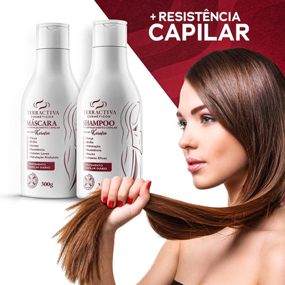Kit Queratina Com Máscara E Shampoo De 300ml TERRACTIVA