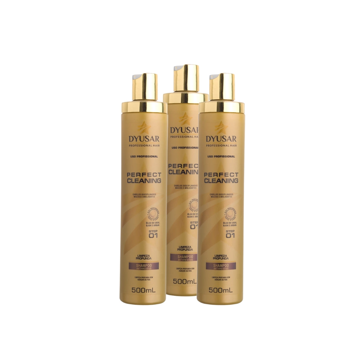 Kit 3 Shampoos Dilatadores Anti Residuos de Limpeza Profunda