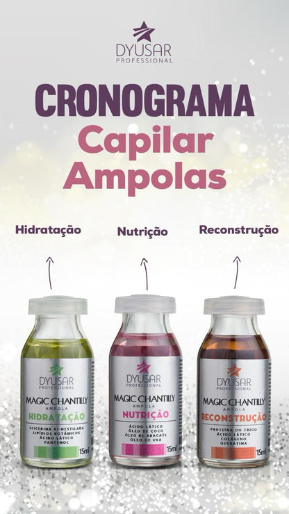 Cronograma para Tratamento Capilar Ampolas DYUSAR Cosméticos