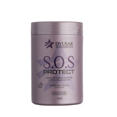 Pote roxo de 1kg da Máscara Antioxidante S.O.S Protect da Dyusar, em fundo branco, mostrando detalhes do rótulo e seus benefícios