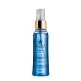 Frasco azul de 90ml do Spray de Brilho e Perfume Capilar da linha Line Angel Dyusar, também conhecido como Doador de Brilho.
