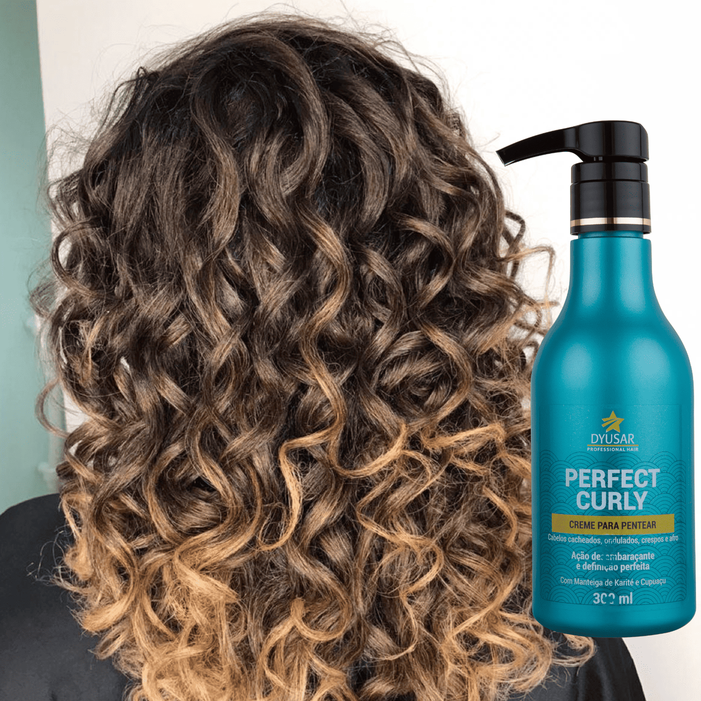 Kit  Leave-in Super 500ml  creme Pentear Perfect Curly 300ml
