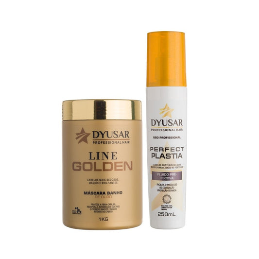 Máscara Hidratação Line Golden 1Kg + Fluído Pré Escova