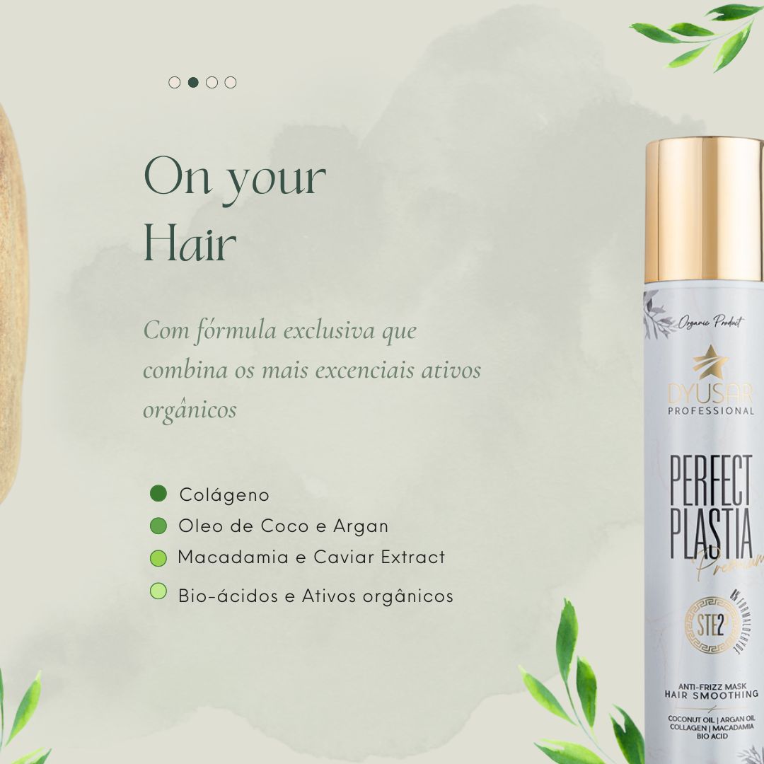 Kit Máscara Reeconstruturadora Orgânica Premium Profissional DYUSAR