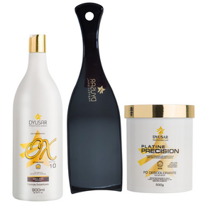 Pó Platine Precision White + Ox 10 Volumes Dyusar + Plaquete - Dyusar