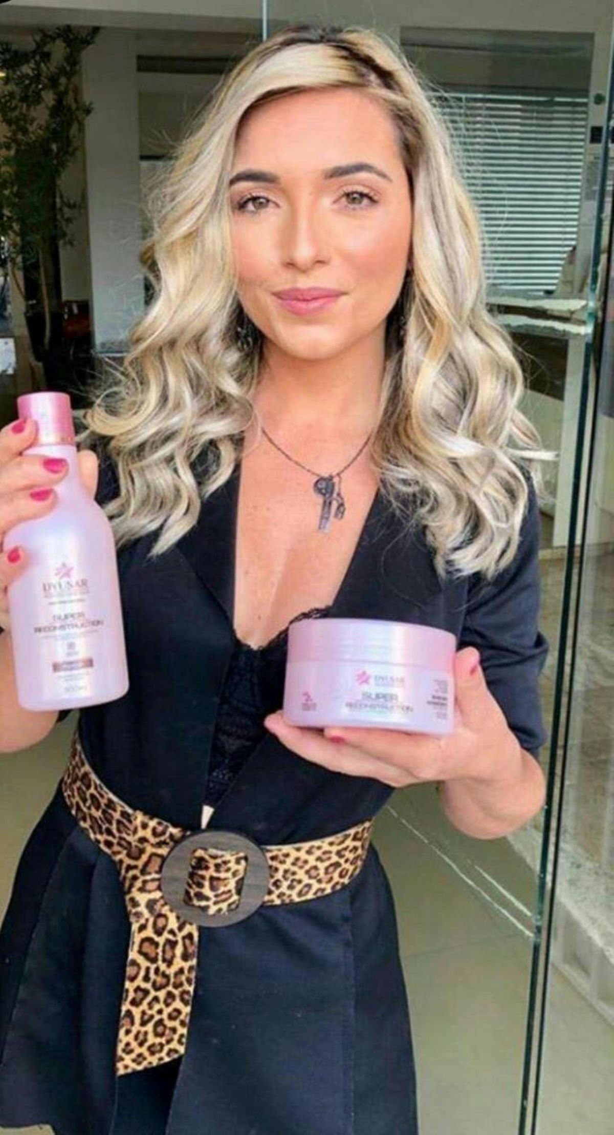 KIT Super Reconstrução DYUSAR Home Care Shampoo Mascara e Condicionador 300ml - Dyusar