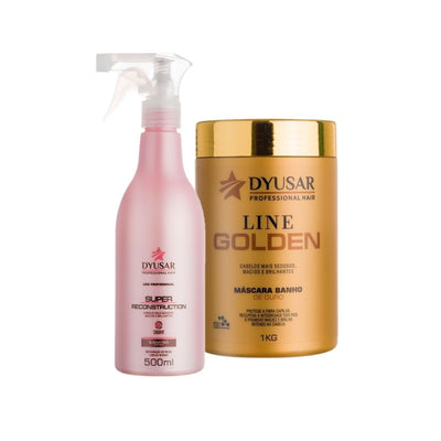 Kit Máscara de Hidratação Line Golden 1Kg com Queratina