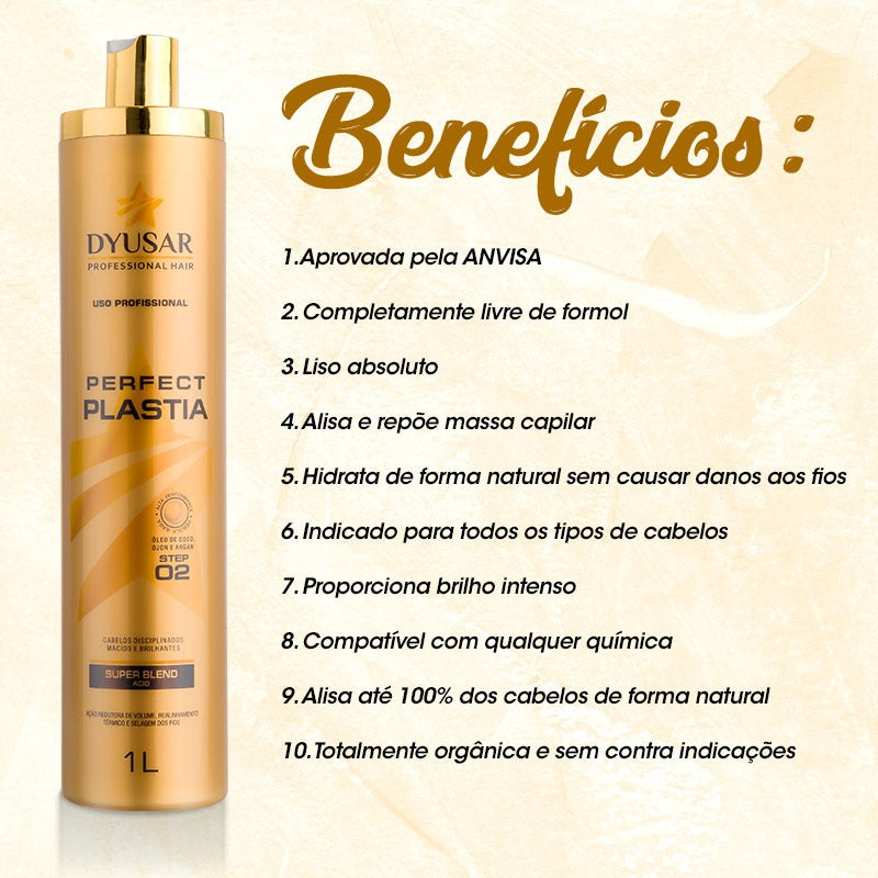 Kit Máscara Reestruturadora Perfect Plastia 1L DYUSAR - Dyusar