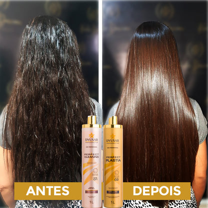 Kit Máscara Reestruturadora Plastia com Hidratação Line Golden Dyusar