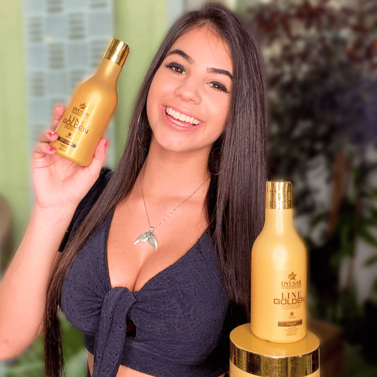 Kit Shampoo e Condicionador Line Golden 1L Dyusar