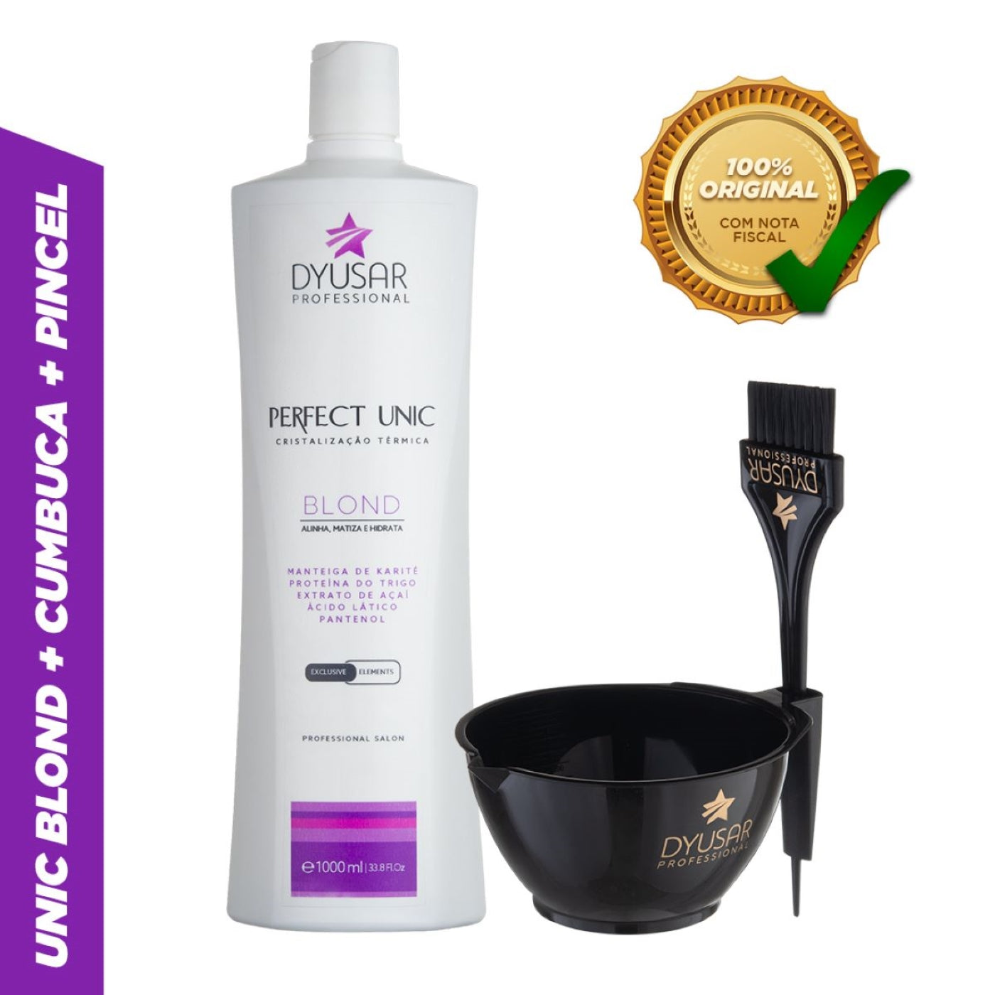 Máscara Reeconstruturadora Unicplastia Blond DYUSAR 1 Litro + BRINDE