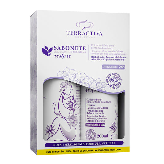 Kit 2 Sabonetes Líquidos Íntimos Pro-Derma Restaurador 200ml