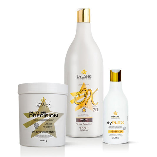 Kit Pó Descolorante 250g + Ox 20 volumes + Dyplex da Dyusar