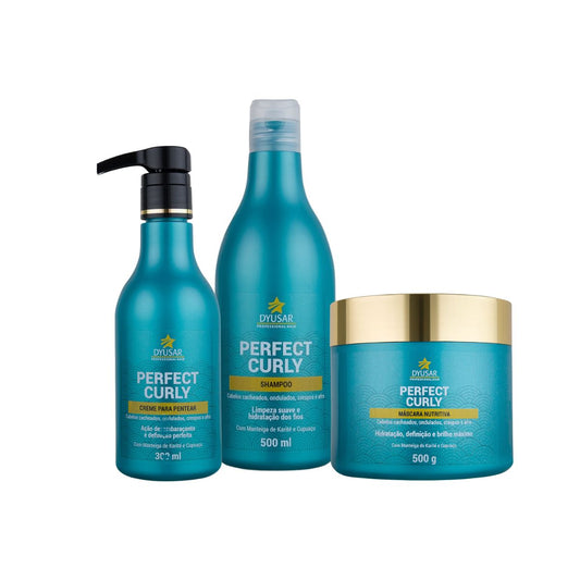 Kit Cachos Com Shampoo, Creme De Pentear E Máscara Nutritiva