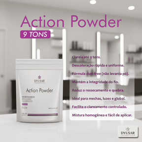Pó Descolorante Action Powder White 250g Dyusar Cosméticos