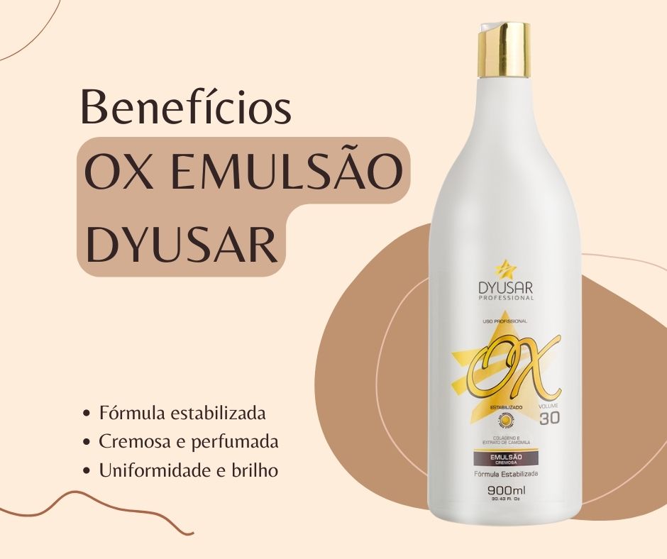 Oxidante Estabilizada 30 Volumes Dyusar Cosméticos 900 ml - Dyusar