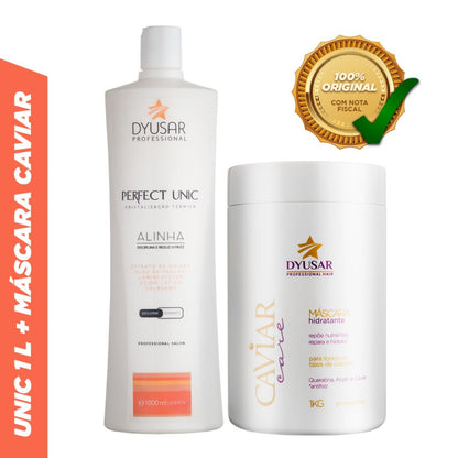 Kit Máscara Reestruturadora Unicplastia 1L + Mascara Caviar 1kg