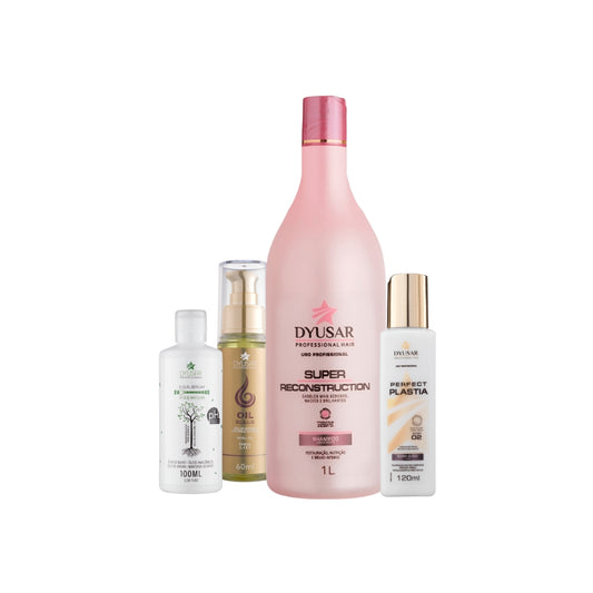 Kit DYUSAR Shampoo Hidratante, Óleo reparador, Alisante e pH