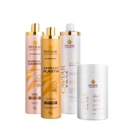 Kit Máscara Reestruturadora Plastia Com Nutrição Caviar Care 1L