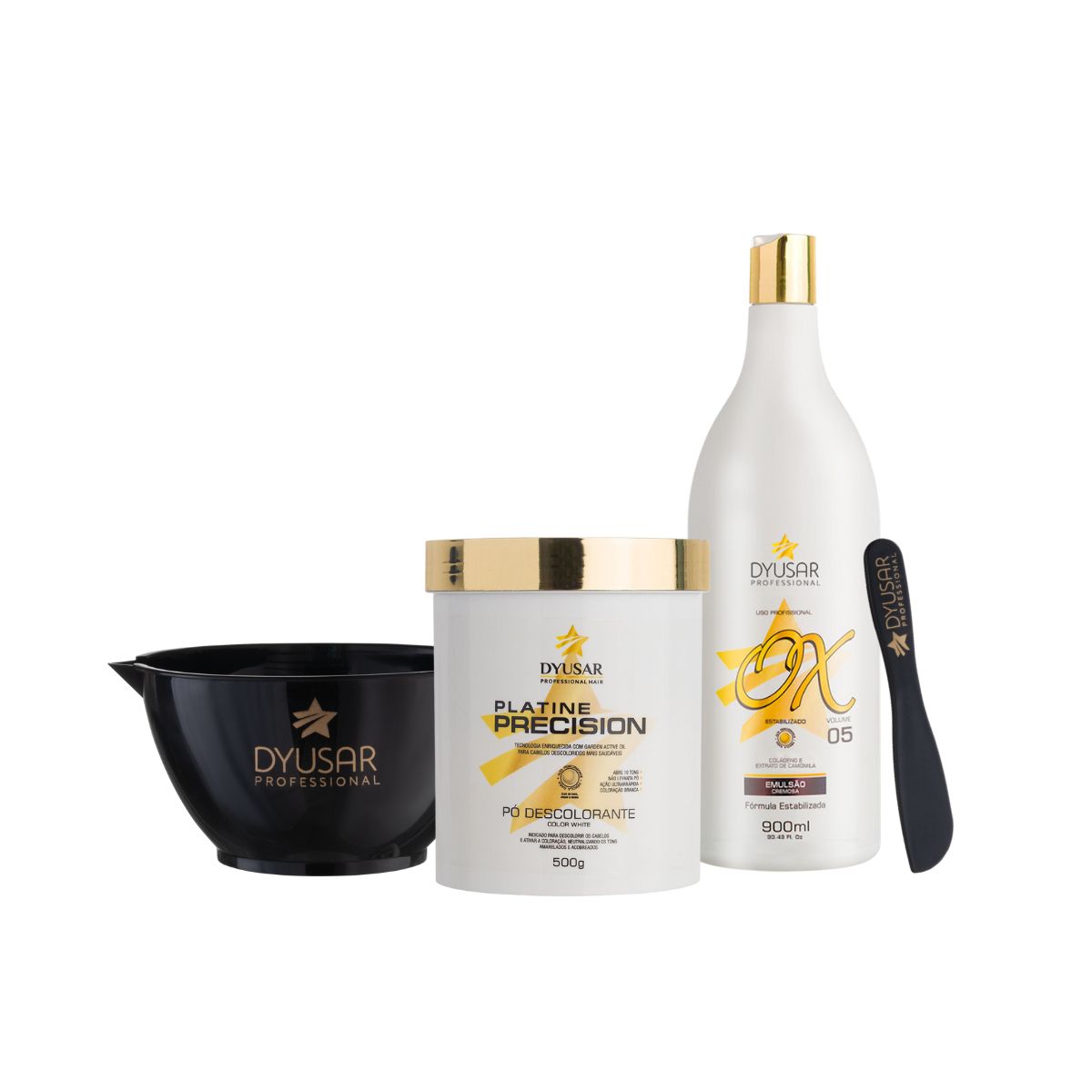 Kit Coloração Po Descolorante White com Ox 5 e Brinde DYUSAR
